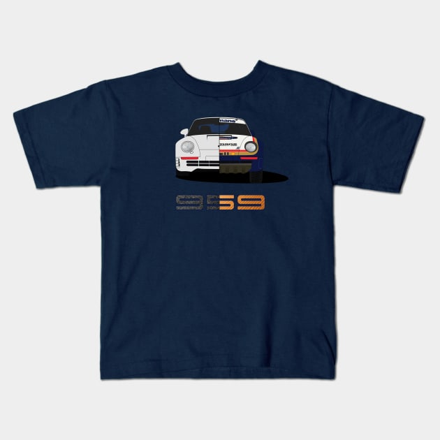 959 Kids T-Shirt by AutomotiveArt